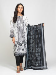 Salitex Lawn Shirt Black & White Bw 00058 Summer Collection 2021