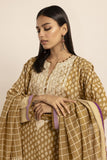 Khaadi Fabrics 3 Piece Suit Printed Embroidered Light Khaddar BLK231005 Winter Collection