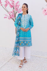 Zellbury Cobalt Blue Eid Lawn 2022