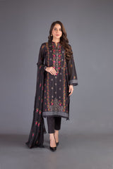 Bareeze Daman Range Bnl1016 Black Dress