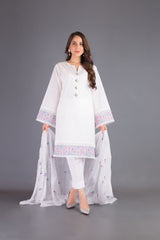 Bareeze Rawaj Range Bnl1064 White Dress