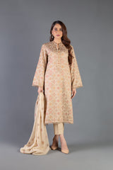 Bareeze Classic Design Bnl1131 Beige Dress