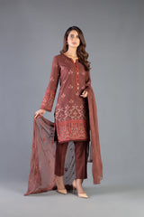 Bareeze Gul E Rang Bnl1136 Brown Dress