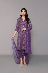 Bareeze Dusky Dream Bnl1179 Purple Dress