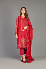 Bareeze Needle Work Bnl1211 Maroon Dress