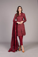 Bareeze Woven Bnl1215 Maroon Dress