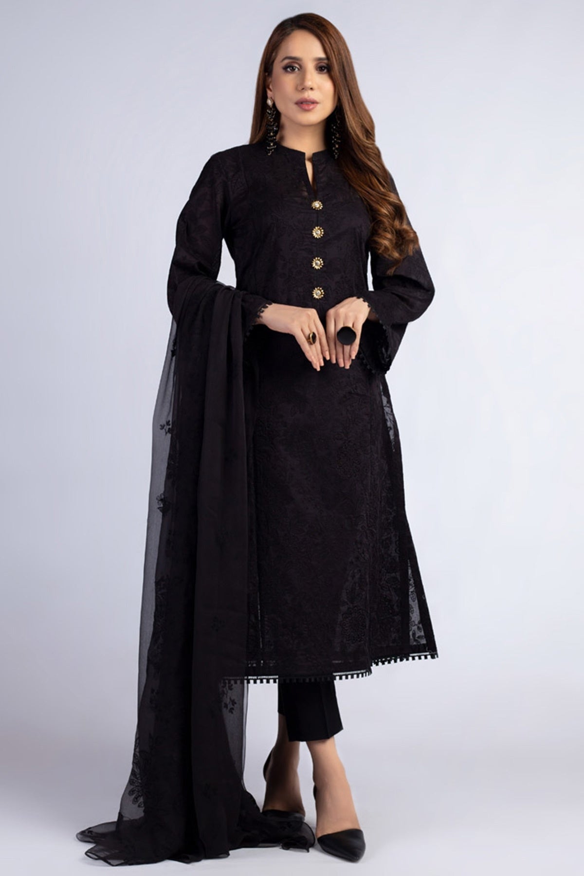 Bareeze Bnl1670 Black Summer Sara Clothes Bareeze Bnl1670 Black Summer Sara Clothes