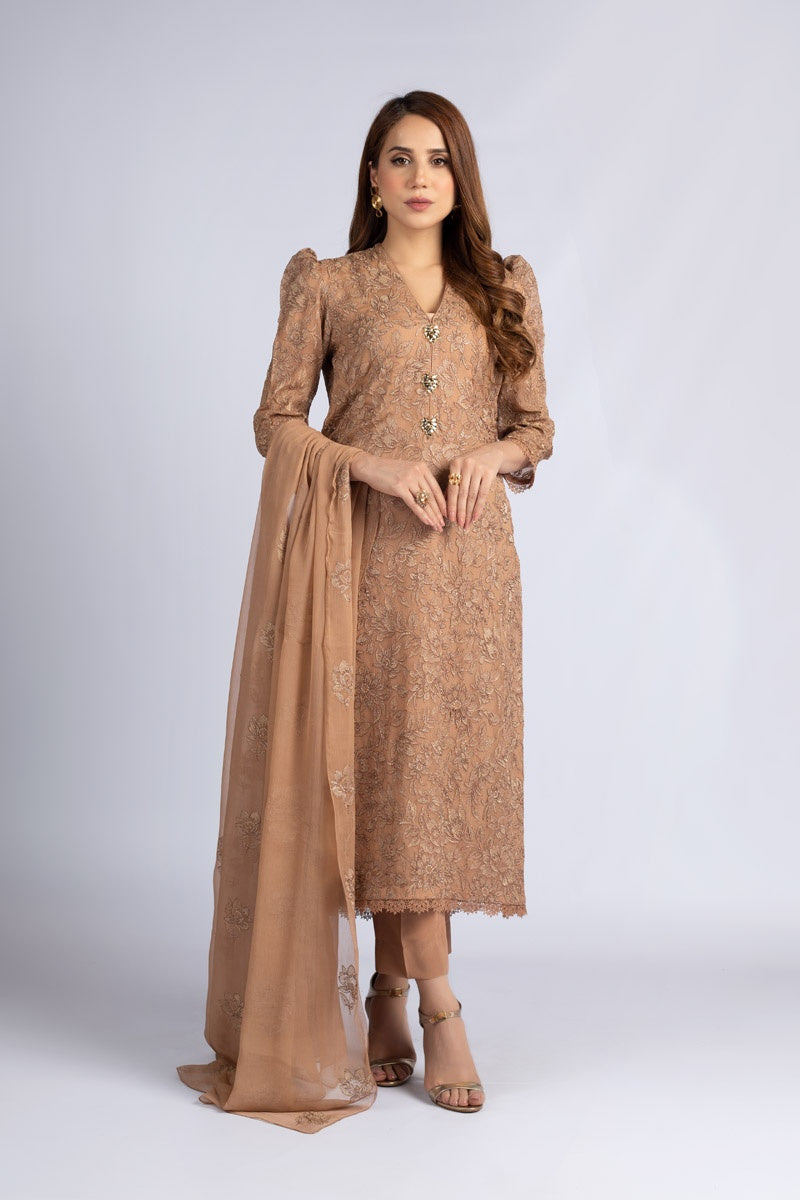 Bareeze Bnl1683 Brown Eid Dress Sara Clothes Bareeze Bnl1683 Brown Eid Dress Sara Clothes