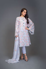Bareeze Floral Infusion Bnl696 Light Grey Dress