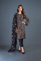 Bareeze Mistletoe Range Bnl804 Black Dress