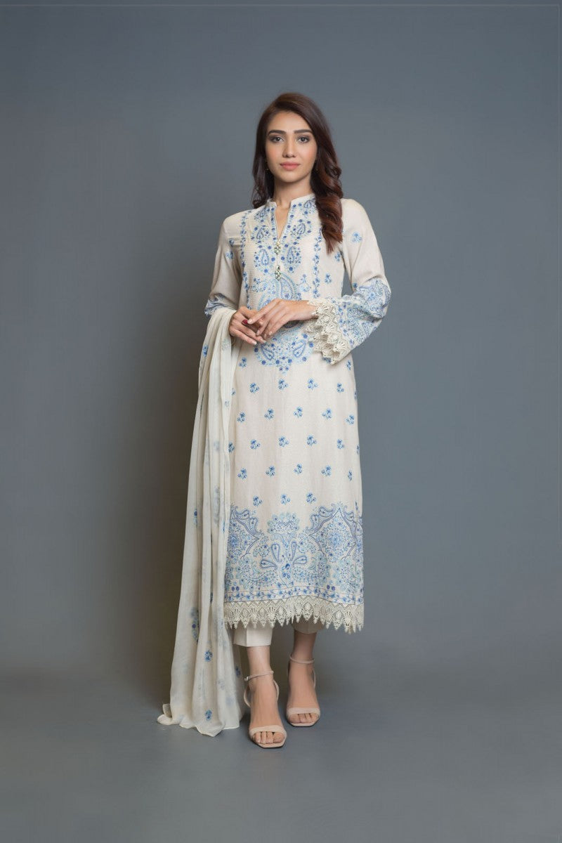 Bareeze Kashmiri Embroidery 1 Bnl857 Cream Dress
