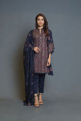 Bareeze Kilim Range Bnl904 Navy Blue Dress