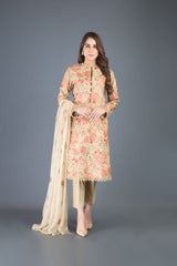 Bareeze Mulberry Bnl945 Beige Dress