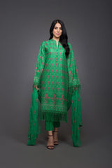Bareeze Botanical Bloom Ch2819 Green Dress