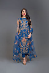 Bareeze Liberty Range Ch2916 Blue Dress