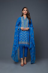 Bareeze Night Folk Ch2969 Blue Dress