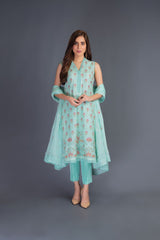 Bareeze Royal Grace Ch3079 Aqua Dress