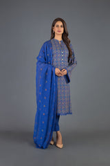 Bareeze Ethnic Charm Ch3089 Blue Dress