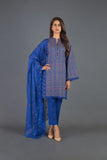 Bareeze Ethnic Charm Ch3090 Blue Dress
