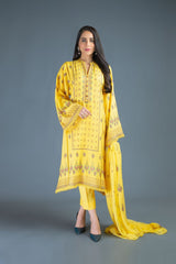 Bareeze Majestic Empire Ch3108 Yellow Dress