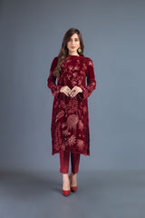 Bareeze Swan Range Ch3136 Red Dress