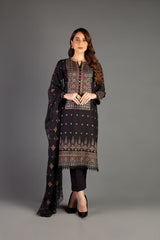 Bareeze Ethnic Wave Ch3350 Black Dress