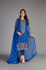 Bareeze Rangoli Gold Ch3413 Blue Dress