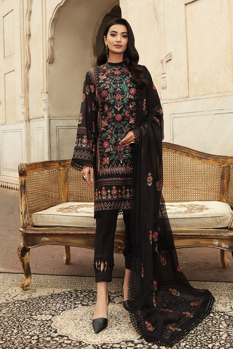 Bareeze CH3802 Black Summer Embroidered Lawn Sara Clothes Bareeze CH3802 Black Summer Embroidered Lawn Sara Clothes