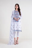 Bareeze CH3894 White Summer Embroidered Lawn