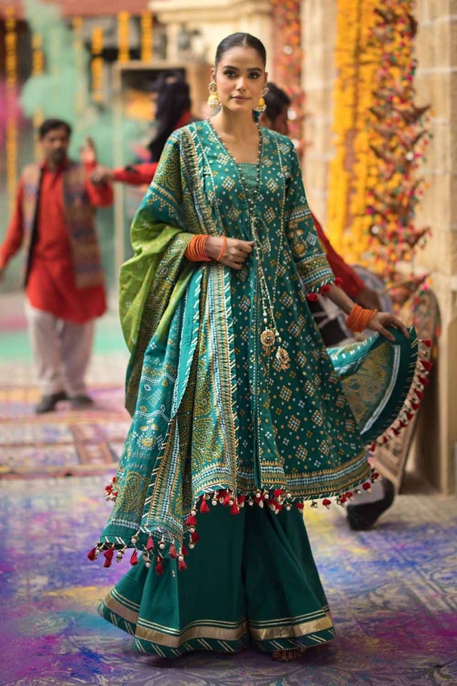 pakistani chunri dress design Chiffon Chunri Dress for Women 4 Pieces