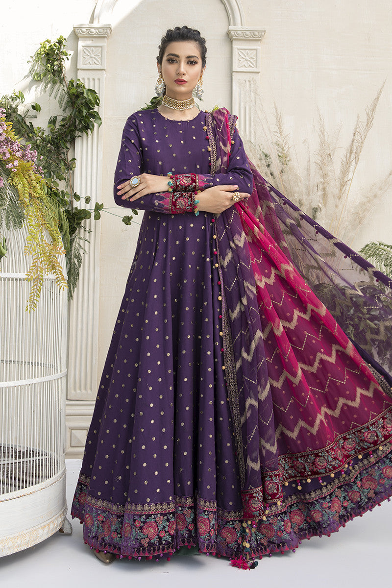 Maria B CST-306-Purple Sateen Collection 2020 Sara Clothes Maria B CST-306-Purple Sateen Collection 2020 Sara Clothes