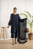 Dhanak DA-2044 Grey Embroidered Kurta With Dupatta Casual Cotton Prets 2022