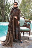 Maria B DL-1001-Brown Luxury Linen Winter Collection 2022