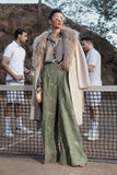 Maria B DL-1003-Olive Green Luxury Linen Winter Collection 2022