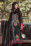 Maria B DL-1007-Black and Pink Luxury Linen Winter Collection 2022