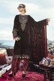 Maria B DL-805-Black and Maroon Linen Collection 2020