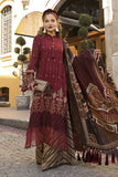 Maria B DL-807-Maroon and Beige Linen Collection 2020