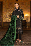 Maria B 07-Black and Emerald Linen 2021