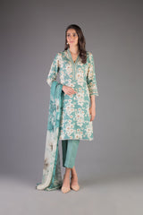 Bareeze Printed Pr35 Green Dress