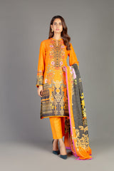 Bareeze Printed Pr54 Orange Dress