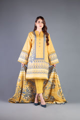 Bareeze Printed Pr62 Yellow Dress