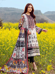 Edenrobe EWU22V1 23548 Grey Black Khayal Summer Lawn 2022