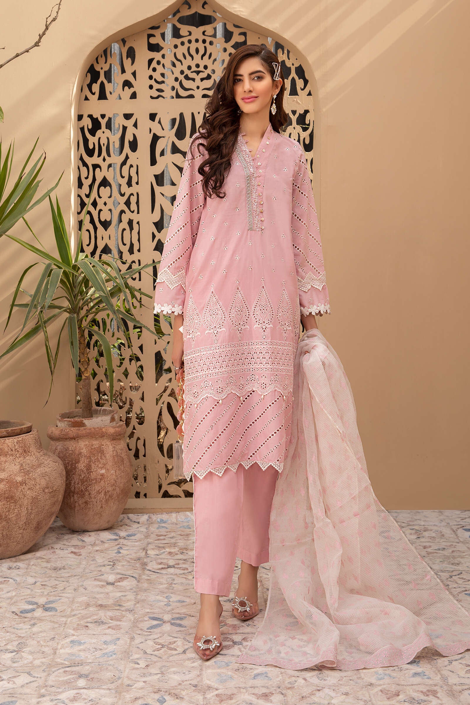 Maria B Tea Pink DW-EF21-24 Casual Wear 2021 – Sara Clothes