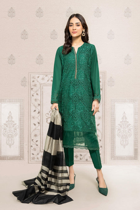 maria b dark green dress Maria b Velvet Green Dress pakistani indian wedding formal party outfits Pakistani Designer Dresses