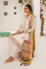 Alkaram ED 02A 22 2 Ivory Meraki Embroidered Lawn 2022