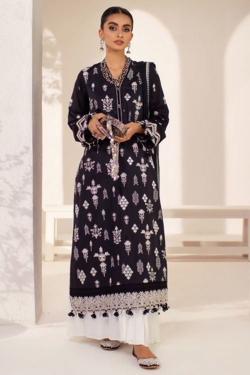 Alkaram ED 04B 22 2 Black Meraki Embroidered Lawn 2022