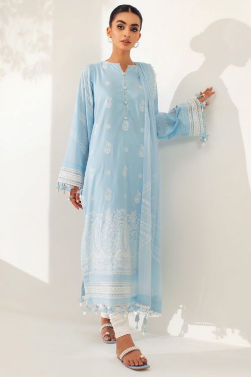 Alkaram ED 05B 22 2 Sky Meraki Embroidered Lawn 2022