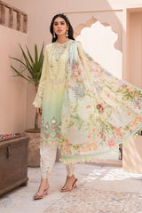 Maria B EL-21-02-Yellow Lawn Eid Collection 2021