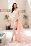 Maria B EL-21-05-Off White and Peach Lawn Eid Collection 2021