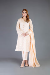 Bareeze Shadow Work 1 Er687 Light Pink Dress